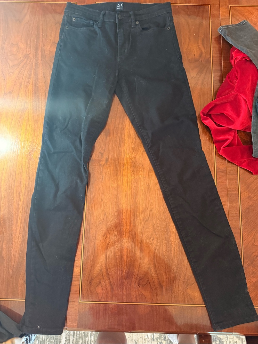 GAP Black Denim Straight-Leg Pants